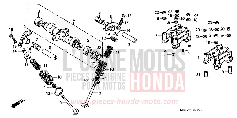 NOCKENWELLE/VENTIL von CB1300 Super Bold'or ABS MYSTERY RED METALLIC (R231) von 1999